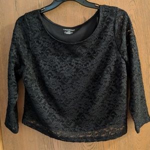 Lane Bryant Lace 3/4 Sleeve Crop Top - NWT!